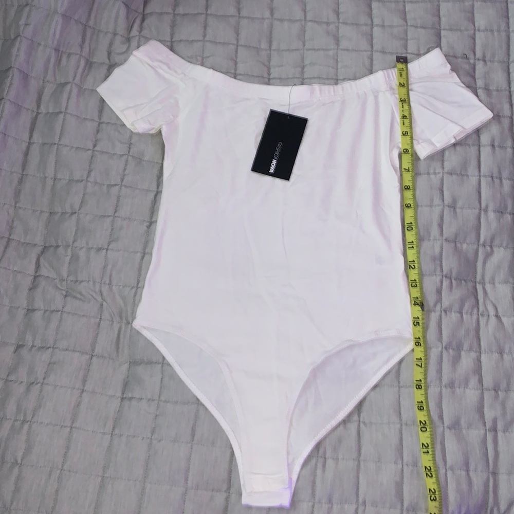 White off shoulder bodysuit